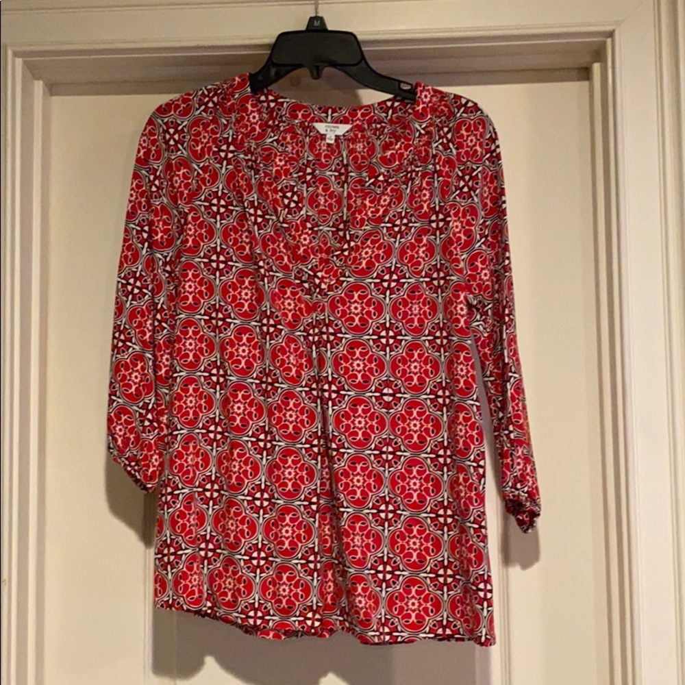 Crown & Ivy 3/4 length sleeve blouse.